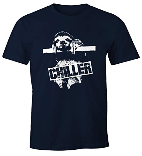 MoonWorks Lustiges Herren T-Shirt Faultier Born Chiller Sloth Fun Shirt Navy 5XL MoonWorks Lustiges Herren T-Shirt Faultier Born Chiller Sloth Fun Shirt Navy 5XL von MoonWorks