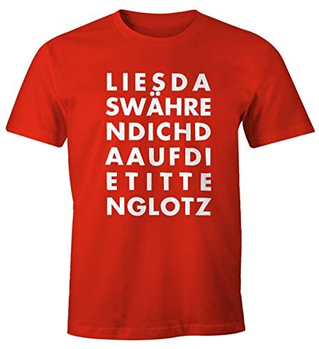 MoonWorks Lustiges Herren T-Shirt Lies das während ich dir auf die Titten Klotz Fun-Shirt rot L von MoonWorks