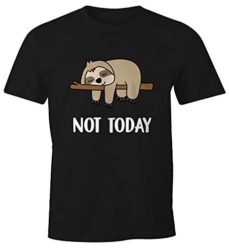 MoonWorks Lustiges Herren T-Shirt Not Today Chillen Fun-Shirt Faultier schwarz L MoonWorks Lustiges Herren T-Shirt Not Today Chillen Fun-Shirt Faultier schwarz L von MoonWorks