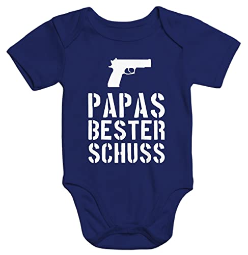 MoonWorks Papas Bester Schuß Baby Body Navy 0-3 Monate von MoonWorks