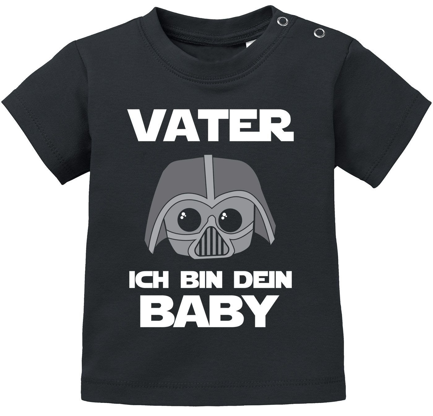 MoonWorks Print-Shirt Baby Kurzarm T-Shirt Vater ich bin dein Baby Babyshirt Bio Baumwolle von MoonWorks