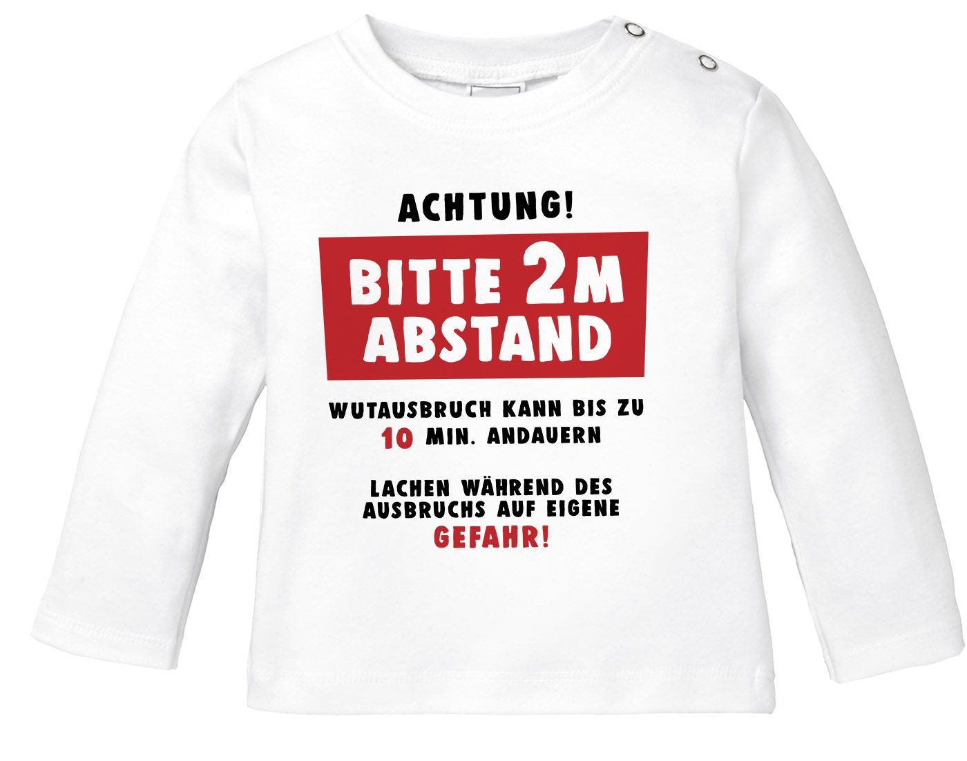 MoonWorks Print-Shirt Baby Langarmshirt Wutausbruch Anleitung lustiger Spruch witziges von MoonWorks