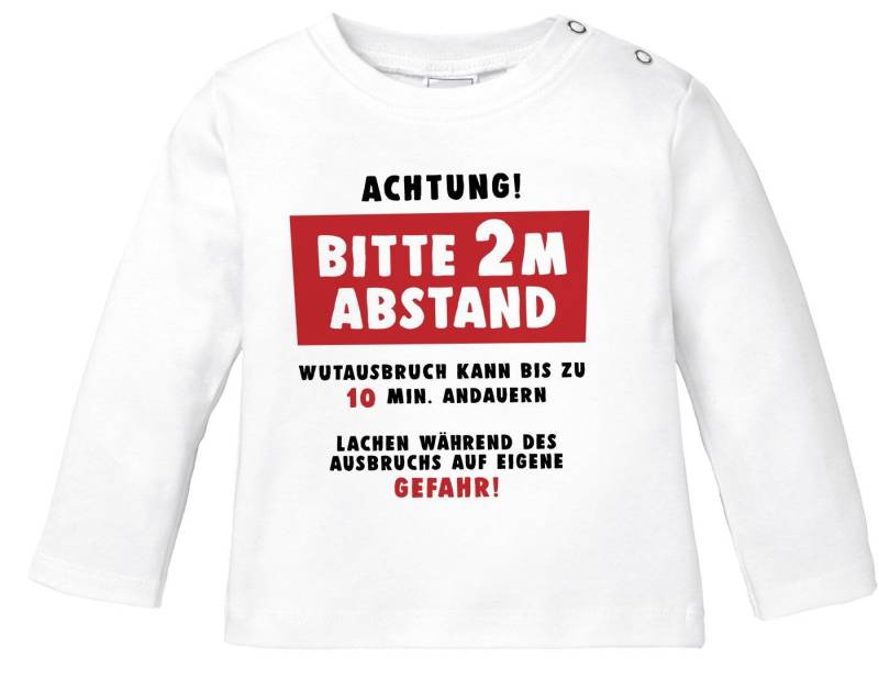 MoonWorks Print-Shirt Baby Langarmshirt Wutausbruch Anleitung lustiger Spruch witziges von MoonWorks
