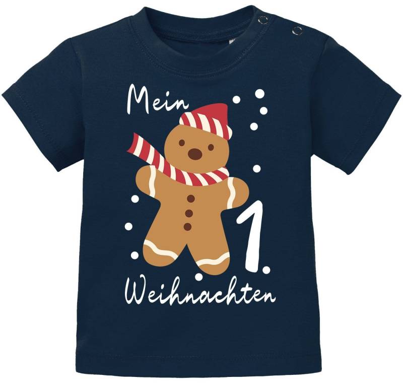 MoonWorks Print-Shirt Baby Shirt kurzarm Mein erstes Weihnachten Lebkuchen Print XMAS von MoonWorks
