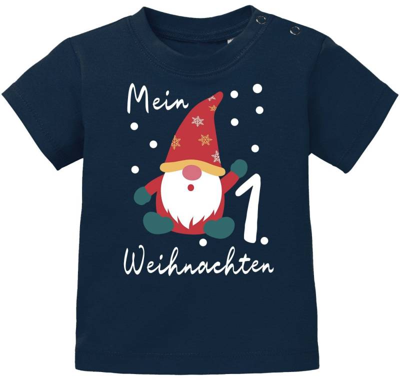 MoonWorks Print-Shirt Baby Shirt kurzarm Mein erstes Weihnachten Wichtel Print XMAS Outfit von MoonWorks