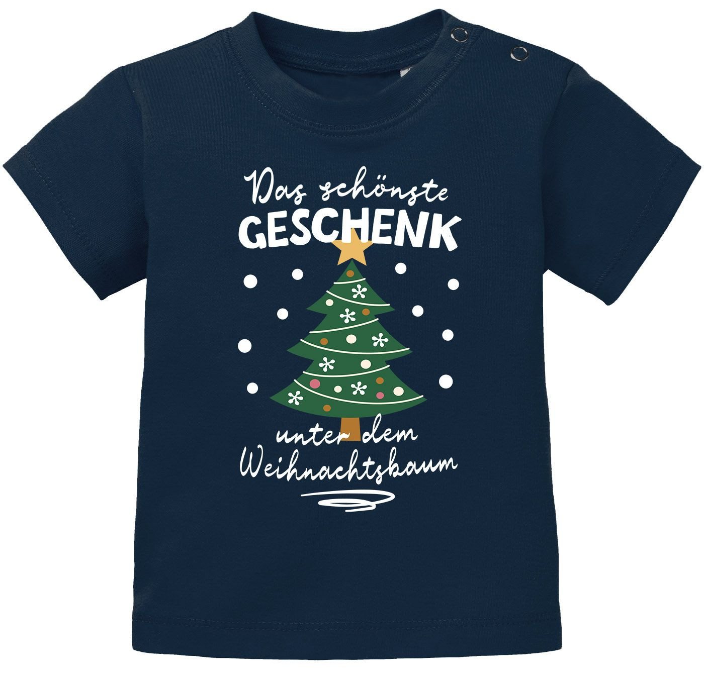 MoonWorks Print-Shirt Baby Shirt kurzarm Weihnachten Spruch Lustig Das schönste Geschenk von MoonWorks