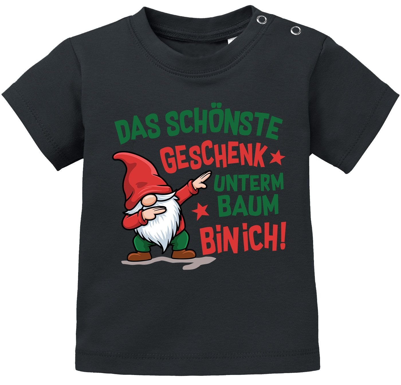 MoonWorks Print-Shirt Baby Shirt kurzarm Weihnachten Spruch lustig Wichtel Print XMAS von MoonWorks