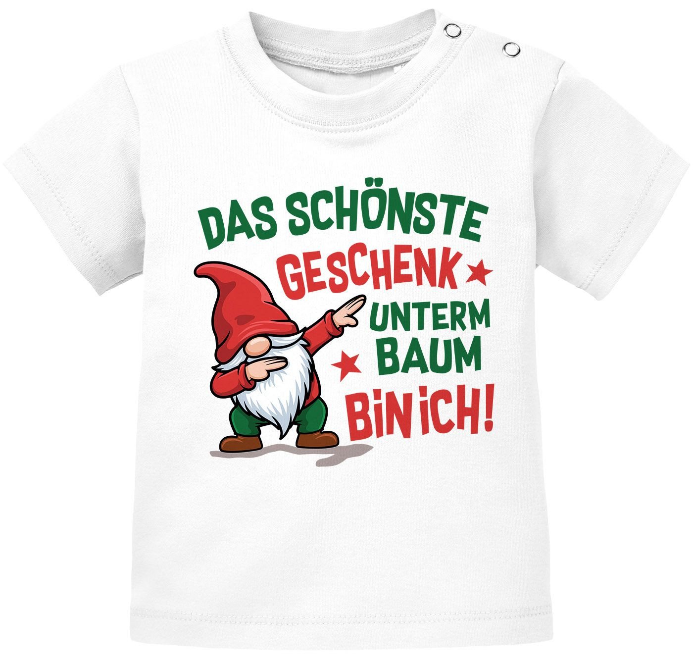 MoonWorks Print-Shirt Baby Shirt kurzarm Weihnachten Spruch lustig Wichtel Print XMAS von MoonWorks