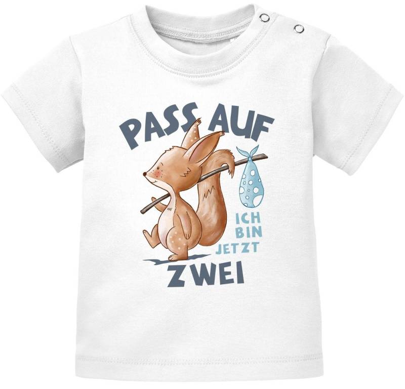 MoonWorks Print-Shirt Baby T-Shirt 1. Geburtstag mit Spruch Ich bin jetzt Eins, Zwei von MoonWorks