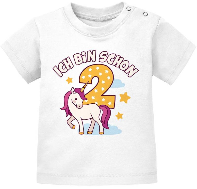 MoonWorks Print-Shirt Baby T-Shirt Einhorn Alter Zahl Spruch Ich bin schon 1 (2) von MoonWorks