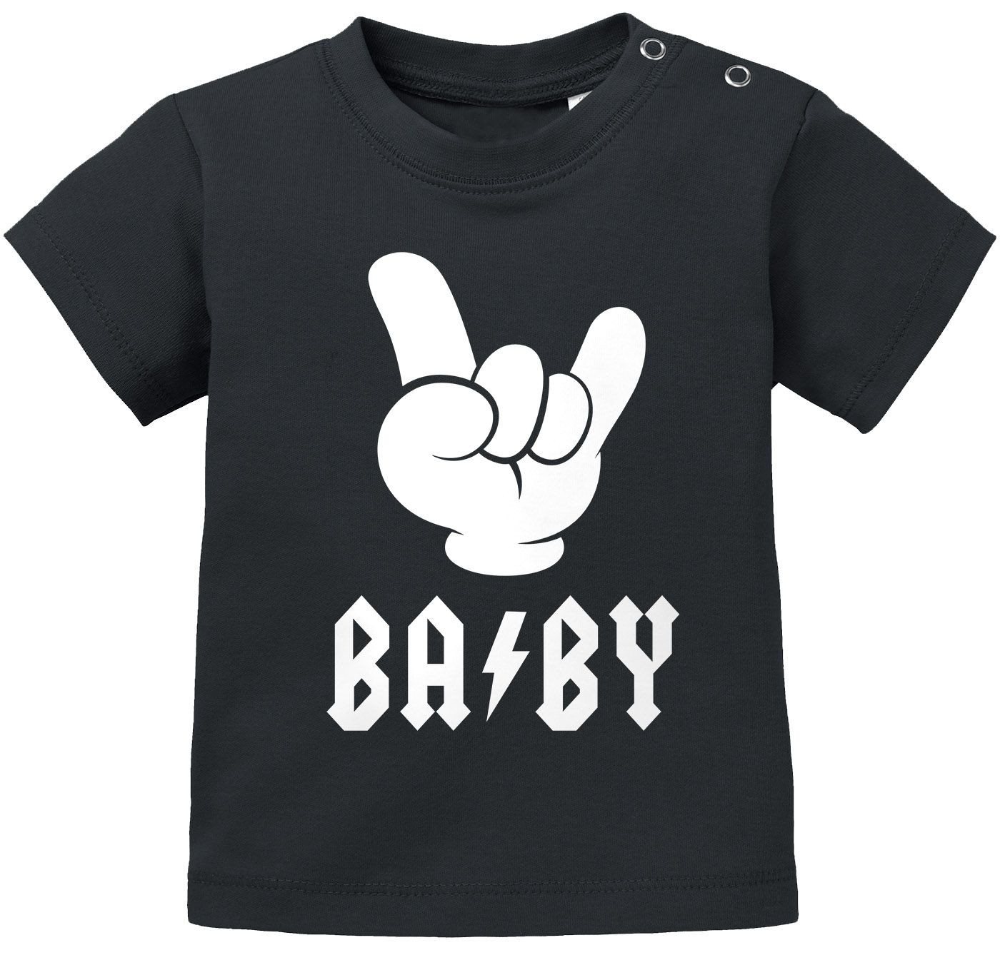 MoonWorks Print-Shirt Baby T-Shirt kurzarm Babyshirt BABY Hardrock Heavy Metal Jungen von MoonWorks