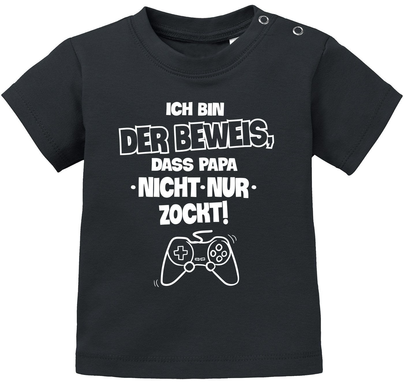 MoonWorks Print-Shirt Baby T-Shirt kurzarm Babyshirt Ich bin der Beweis das Papa nicht nur von MoonWorks