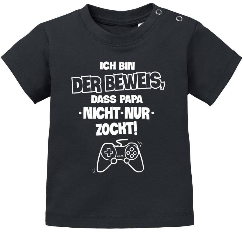 MoonWorks Print-Shirt Baby T-Shirt kurzarm Babyshirt Ich bin der Beweis das Papa nicht nur von MoonWorks