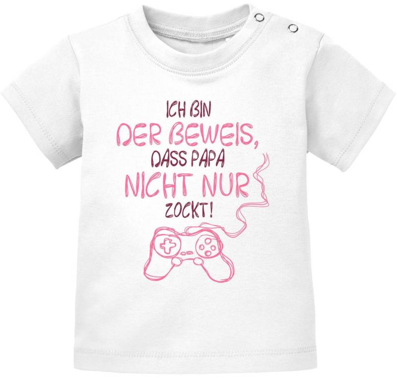 MoonWorks Print-Shirt Baby T-Shirt kurzarm Babyshirt Ich bin der Beweis dass Papa nicht nur von MoonWorks