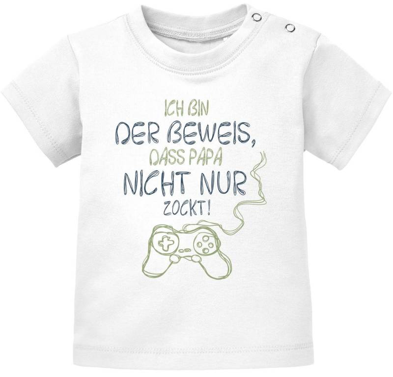 MoonWorks Print-Shirt Baby T-Shirt kurzarm Babyshirt Ich bin der Beweis dass Papa nicht nur von MoonWorks