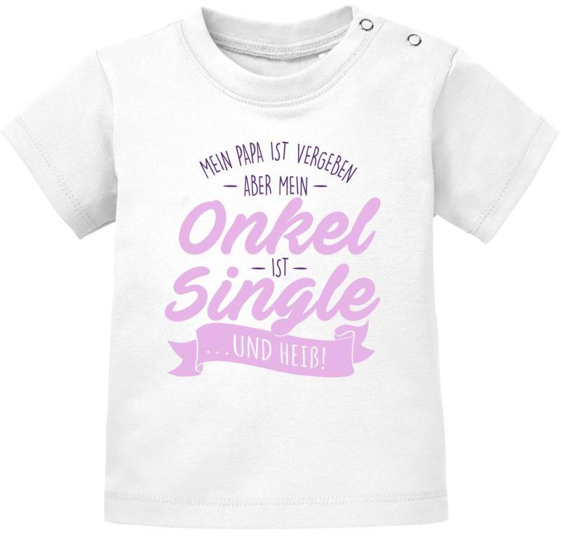 MoonWorks Print-Shirt Baby T-Shirt kurzarm Babyshirt Mein Papa ist vergeben aber mein Onkel von MoonWorks