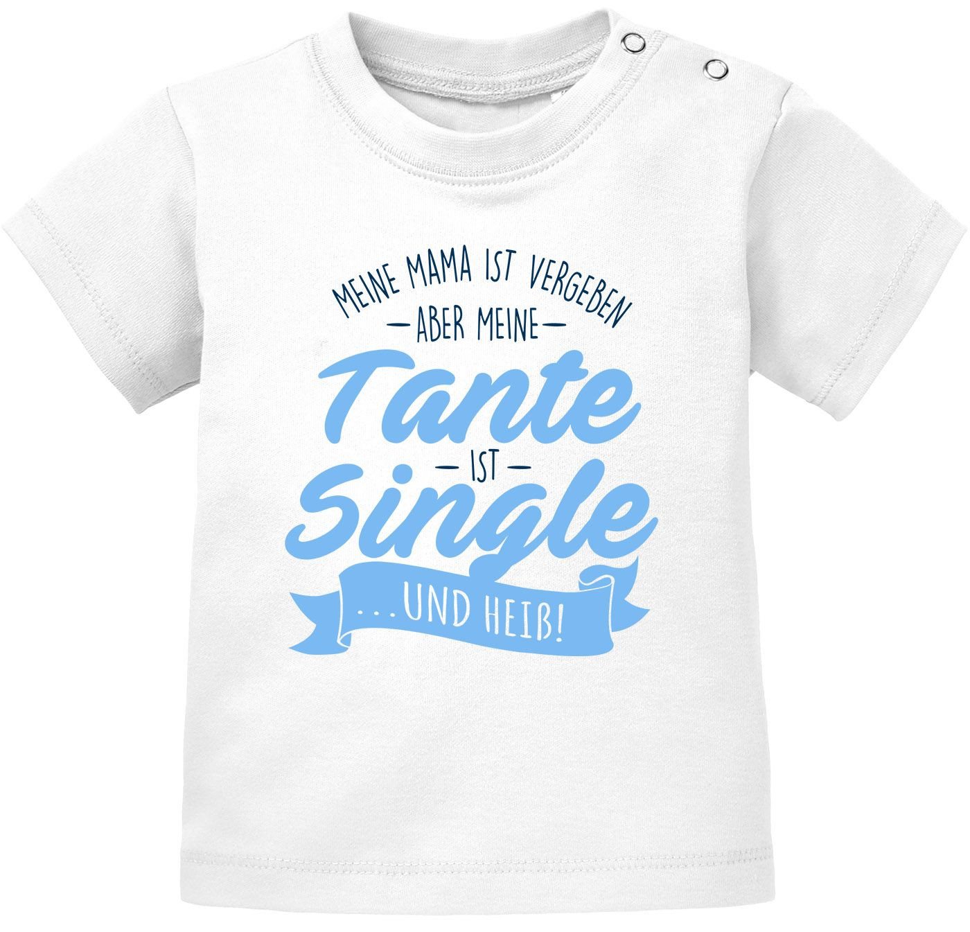 MoonWorks Print-Shirt Baby T-Shirt kurzarm Babyshirt Meine Mama ist vergeben aber meine von MoonWorks