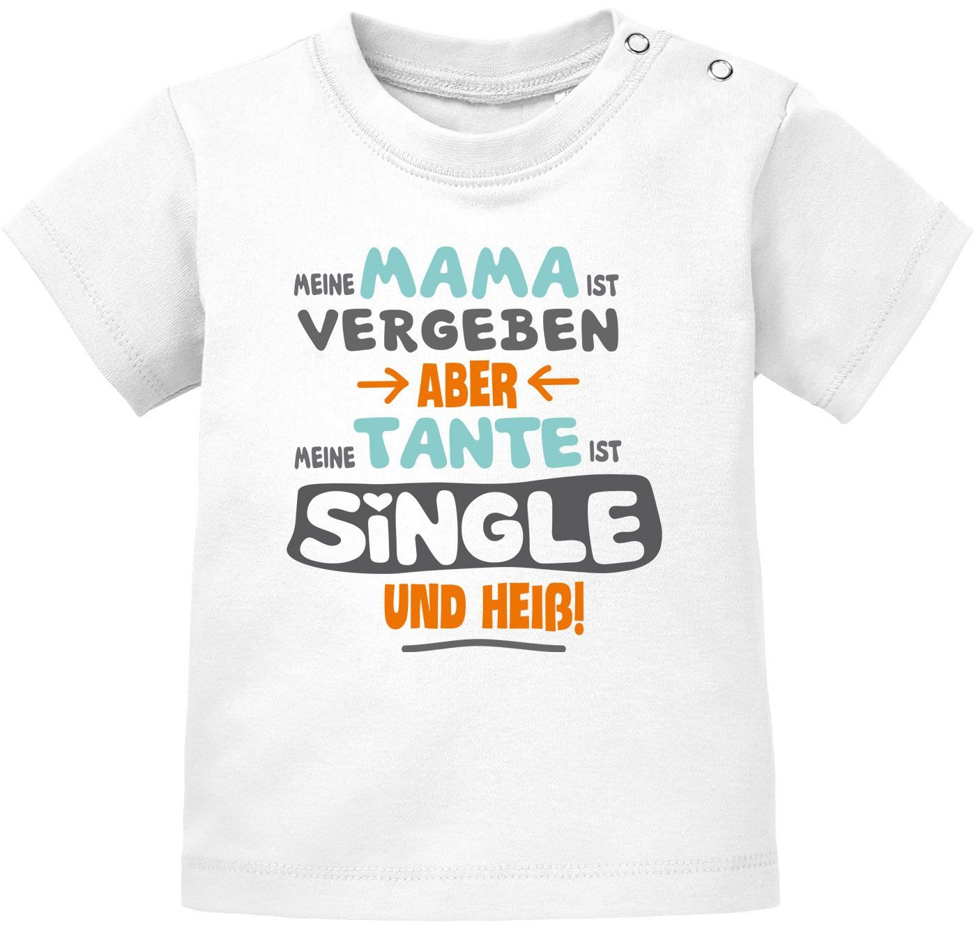 MoonWorks Print-Shirt Baby T-Shirt kurzarm Babyshirt Meine Mama ist vergeben aber meine von MoonWorks