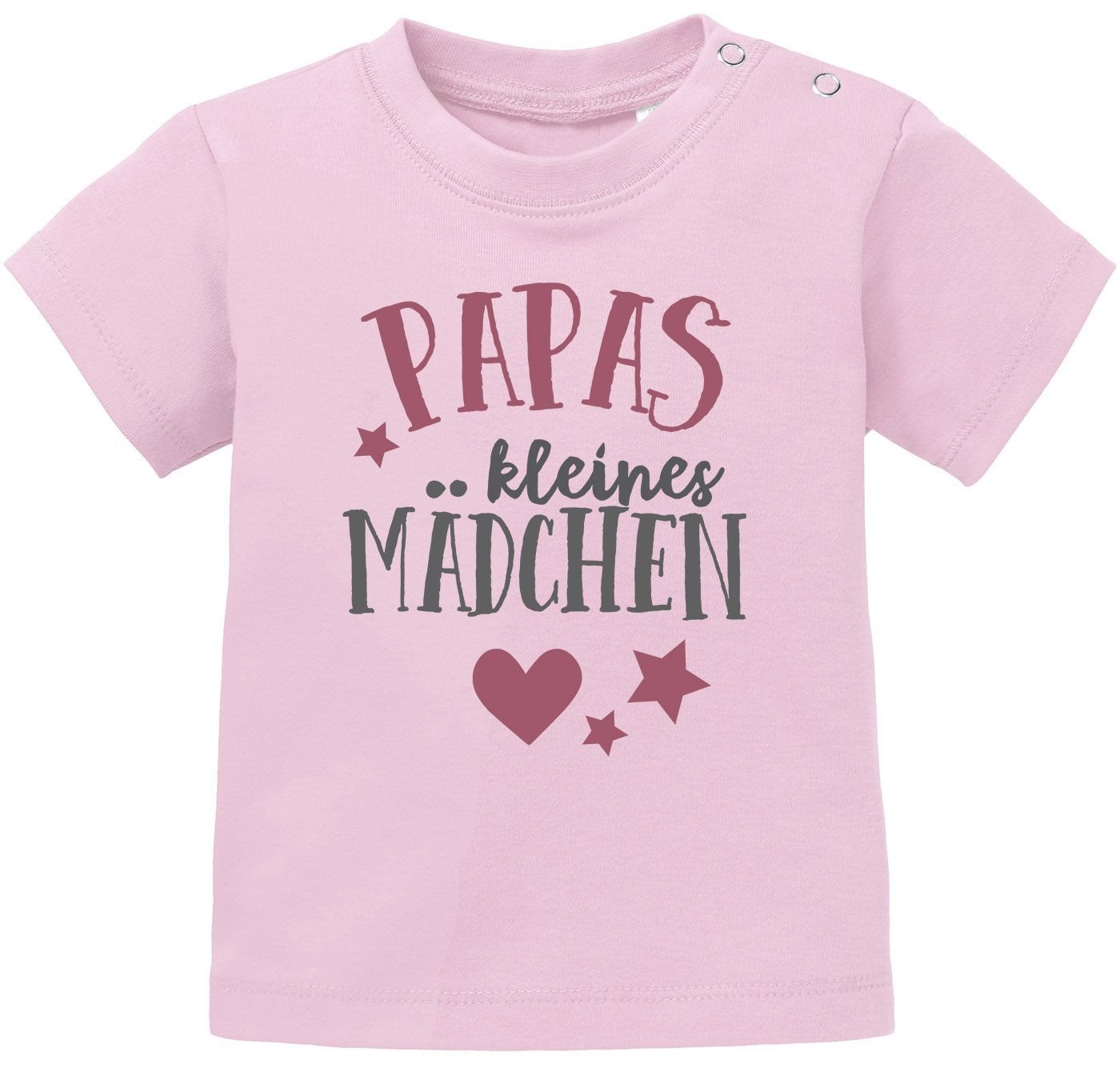 MoonWorks Print-Shirt Baby T-Shirt kurzarm Babyshirt Papas kleines Mädchen Bio-Baumwolle von MoonWorks