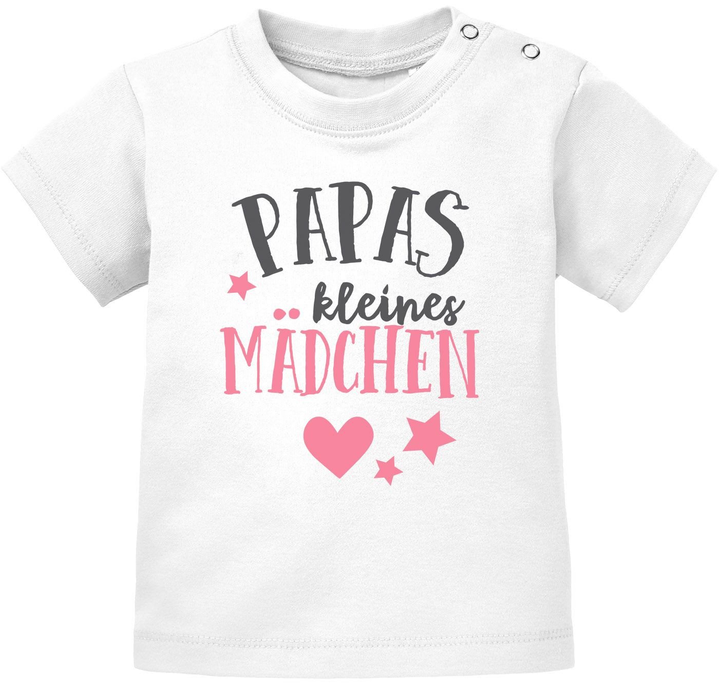 MoonWorks Print-Shirt Baby T-Shirt kurzarm Babyshirt Papas kleines Mädchen Bio-Baumwolle von MoonWorks