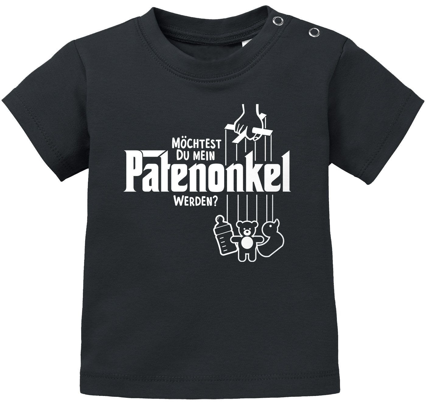 MoonWorks Print-Shirt Baby T-Shirt kurzarm Babyshirt Patenonkel Willst du mein Patenonkel von MoonWorks