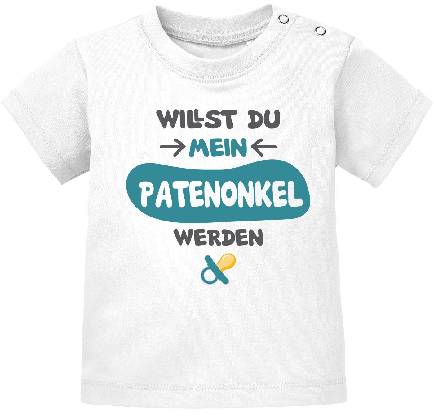 MoonWorks Print-Shirt Baby T-Shirt kurzarm Babyshirt Patenonkel Willst du mein Patenonkel von MoonWorks