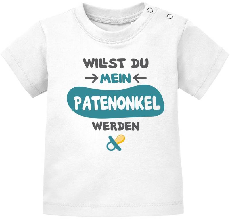 MoonWorks Print-Shirt Baby T-Shirt kurzarm Babyshirt Patenonkel Willst du mein Patenonkel von MoonWorks