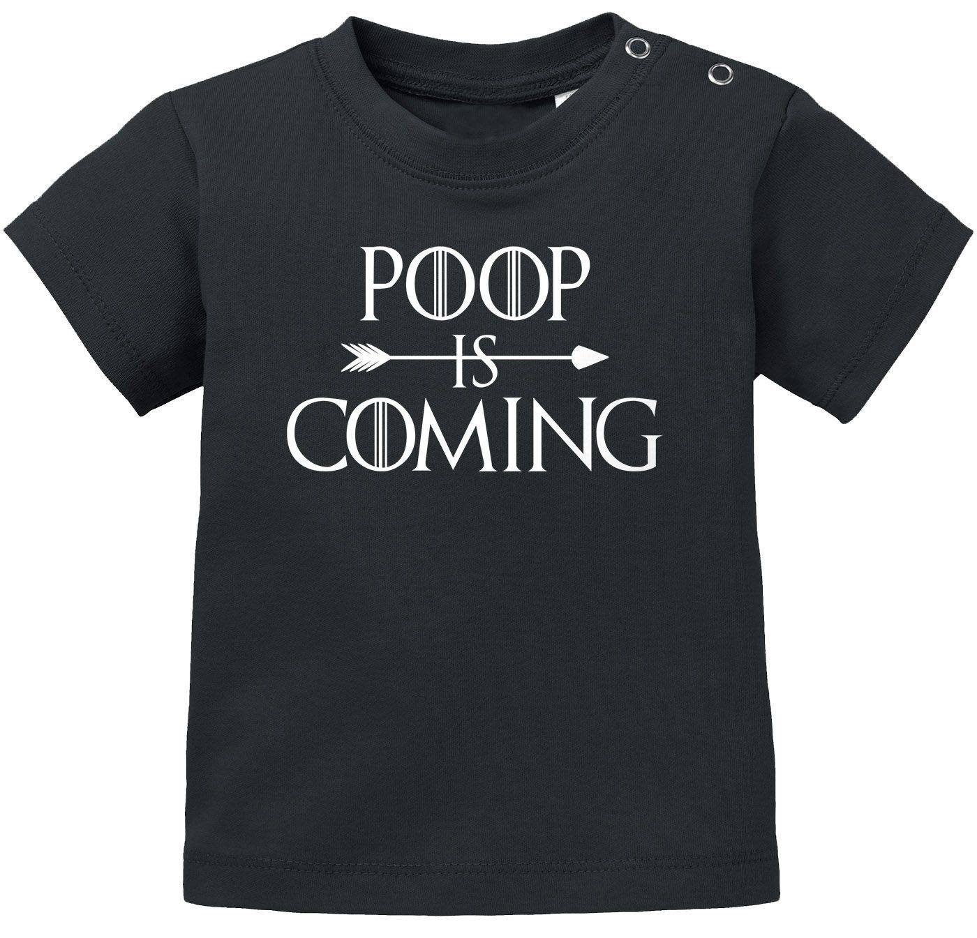 MoonWorks Print-Shirt Baby T-Shirt kurzarm Babyshirt Poop Is Coming lustig Spruch Jungen von MoonWorks