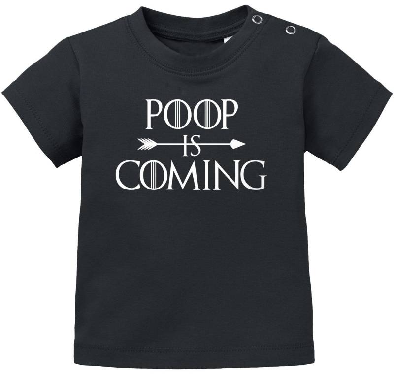 MoonWorks Print-Shirt Baby T-Shirt kurzarm Babyshirt Poop Is Coming lustig Spruch Jungen von MoonWorks