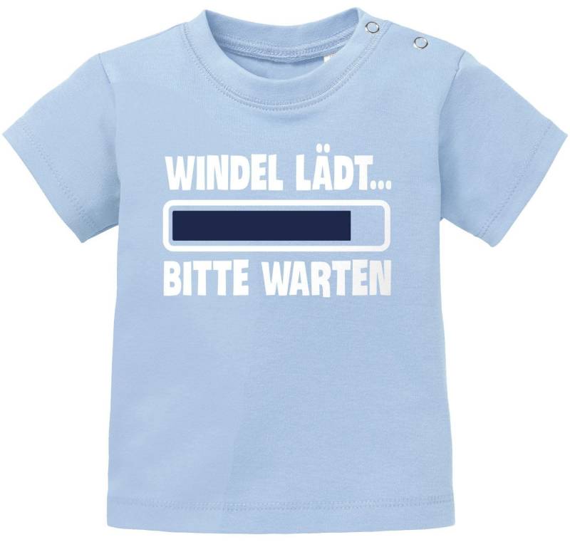 MoonWorks Print-Shirt Baby T-Shirt kurzarm Babyshirt Windel lädt bitte warten Spruch lustig von MoonWorks