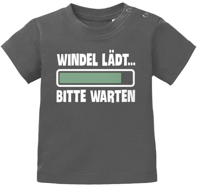 MoonWorks Print-Shirt Baby T-Shirt kurzarm Babyshirt Windel lädt bitte warten Spruch lustig von MoonWorks