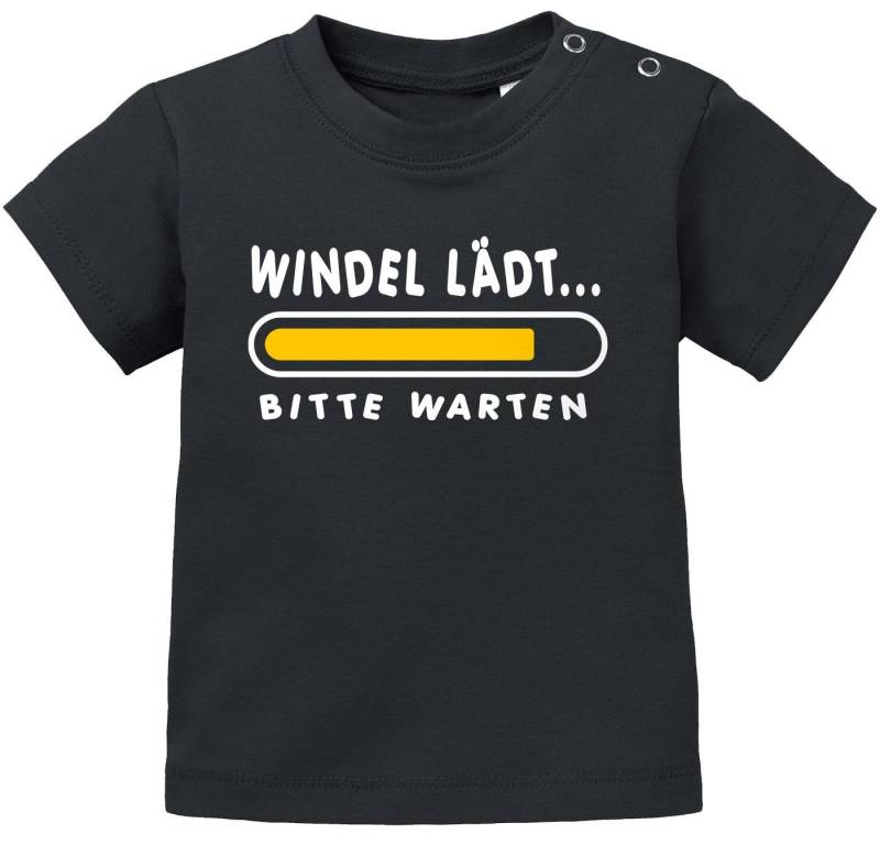 MoonWorks Print-Shirt Baby T-Shirt kurzarm Babyshirt Windel lädt bitte warten Spruch lustig von MoonWorks