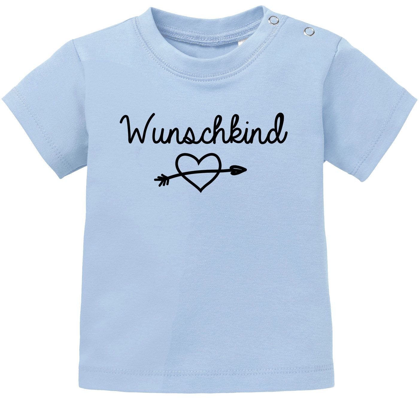 MoonWorks Print-Shirt Baby T-Shirt kurzarm Babyshirt Wunschkind Jungen Mädchen Shirt von MoonWorks
