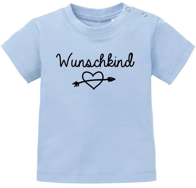 MoonWorks Print-Shirt Baby T-Shirt kurzarm Babyshirt Wunschkind Jungen Mädchen Shirt von MoonWorks
