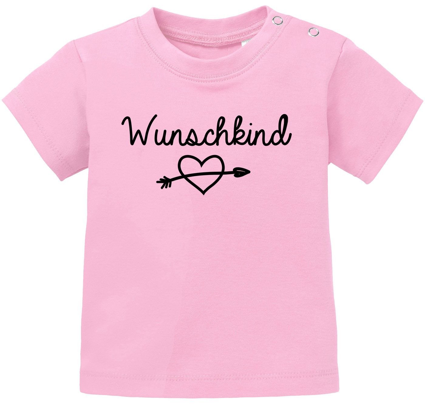 MoonWorks Print-Shirt Baby T-Shirt kurzarm Babyshirt Wunschkind Jungen Mädchen Shirt von MoonWorks