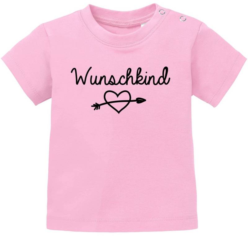 MoonWorks Print-Shirt Baby T-Shirt kurzarm Babyshirt Wunschkind Jungen Mädchen Shirt von MoonWorks