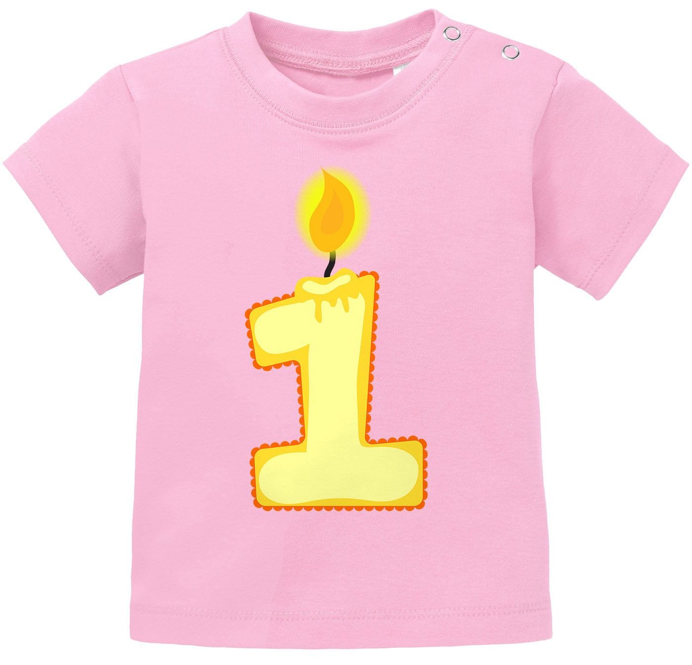 MoonWorks Print-Shirt Baby T-Shirt kurzarm Babyshirt mit Aufdruck erster Geburtstag eins 1 von MoonWorks