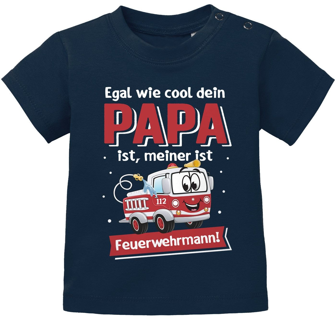 MoonWorks Print-Shirt Baby T-Shirt kurzarm Egal wie cool deinen Papa ist, meiner ist von MoonWorks