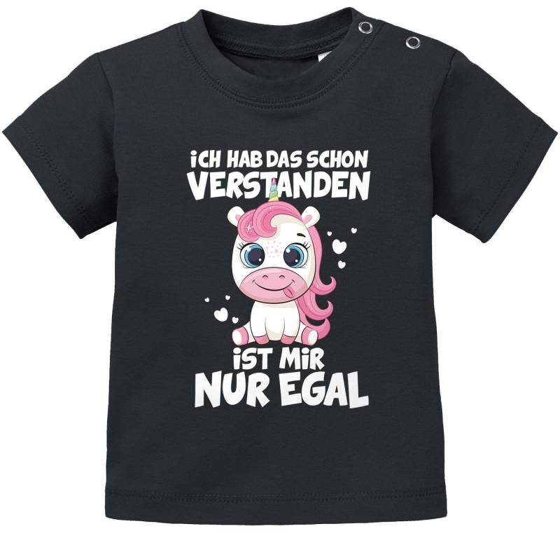 MoonWorks Print-Shirt Baby T-Shirt kurzarm Einhorn mit Spruch Ich hab das schon verstanden von MoonWorks
