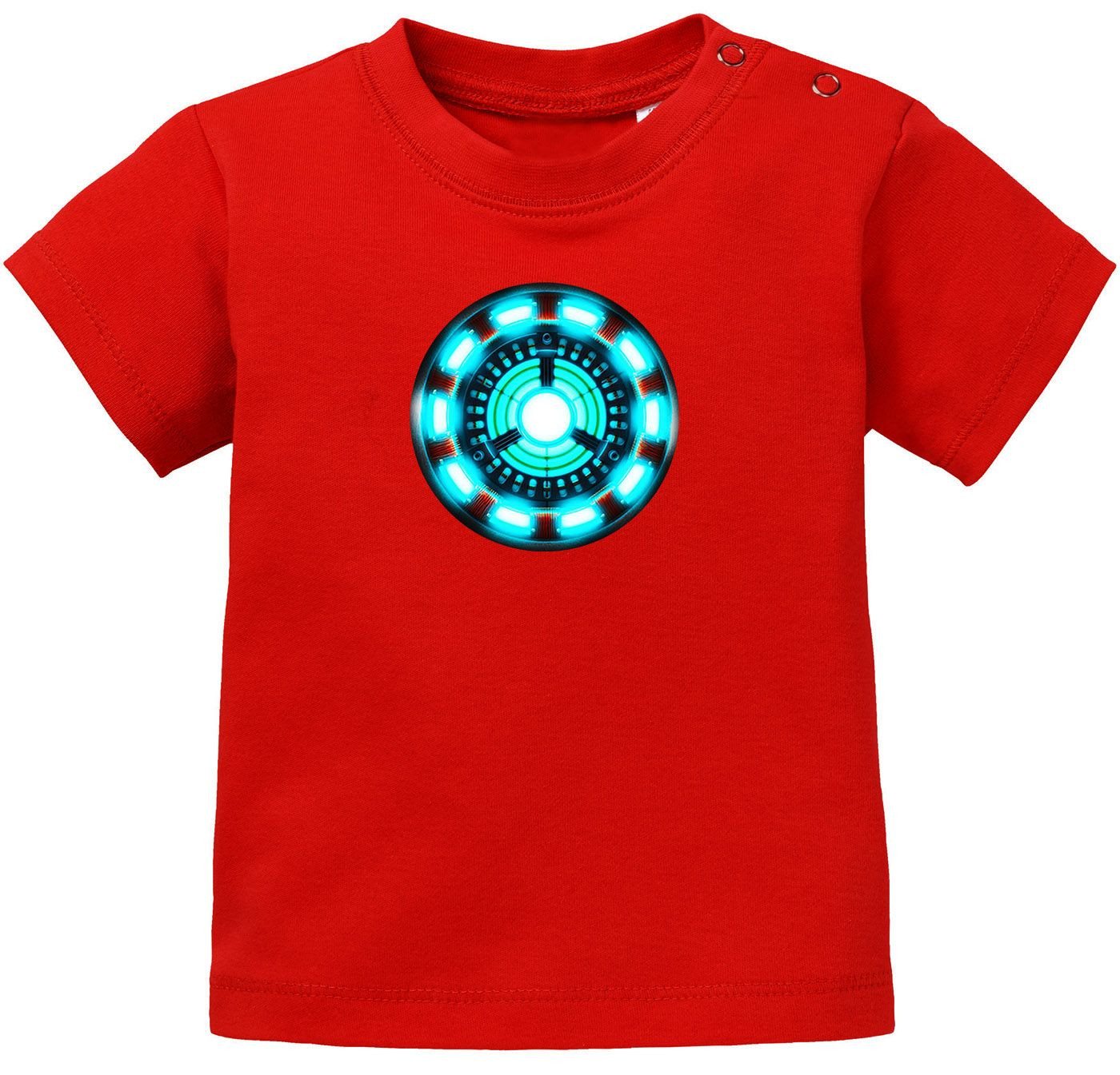 MoonWorks Print-Shirt Baby T-Shirt kurzarm Eisen Mann Arc Reactor Iron Comic Film von MoonWorks