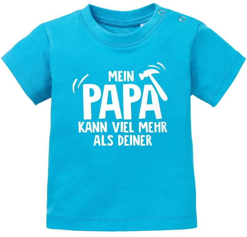 MoonWorks Print-Shirt Baby T-Shirt kurzarm Mein Papa kann viel mehr als deiner Jungen von MoonWorks