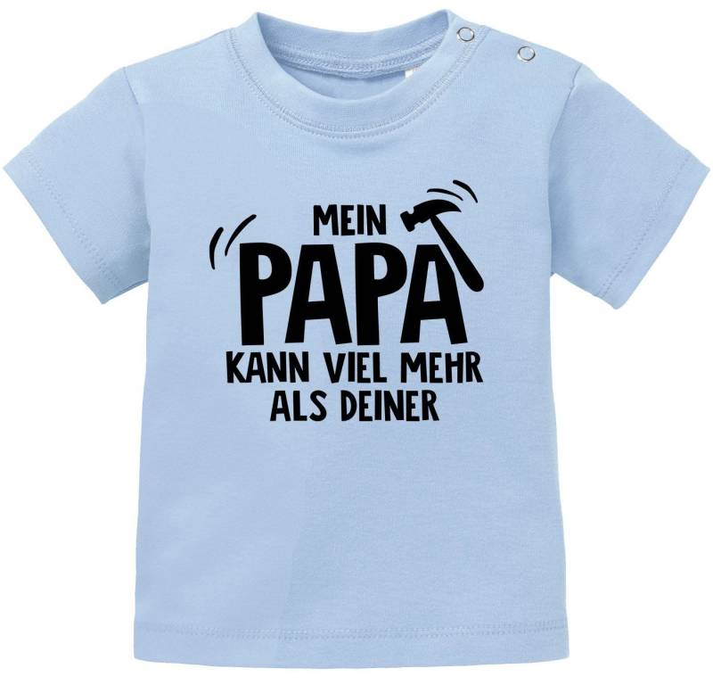 MoonWorks Print-Shirt Baby T-Shirt kurzarm Mein Papa kann viel mehr als deiner Jungen von MoonWorks