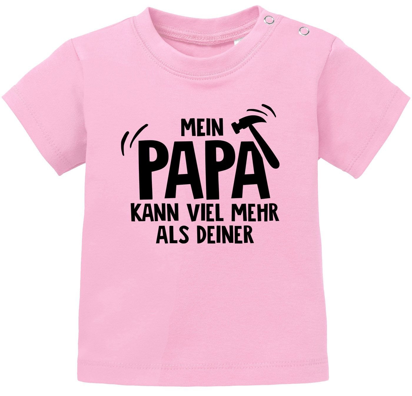 MoonWorks Print-Shirt Baby T-Shirt kurzarm Mein Papa kann viel mehr als deiner Jungen von MoonWorks