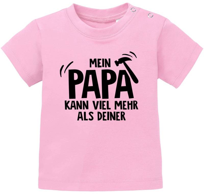 MoonWorks Print-Shirt Baby T-Shirt kurzarm Mein Papa kann viel mehr als deiner Jungen von MoonWorks