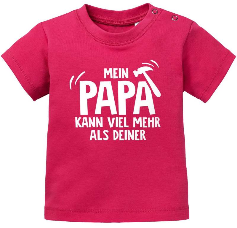 MoonWorks Print-Shirt Baby T-Shirt kurzarm Mein Papa kann viel mehr als deiner Jungen von MoonWorks