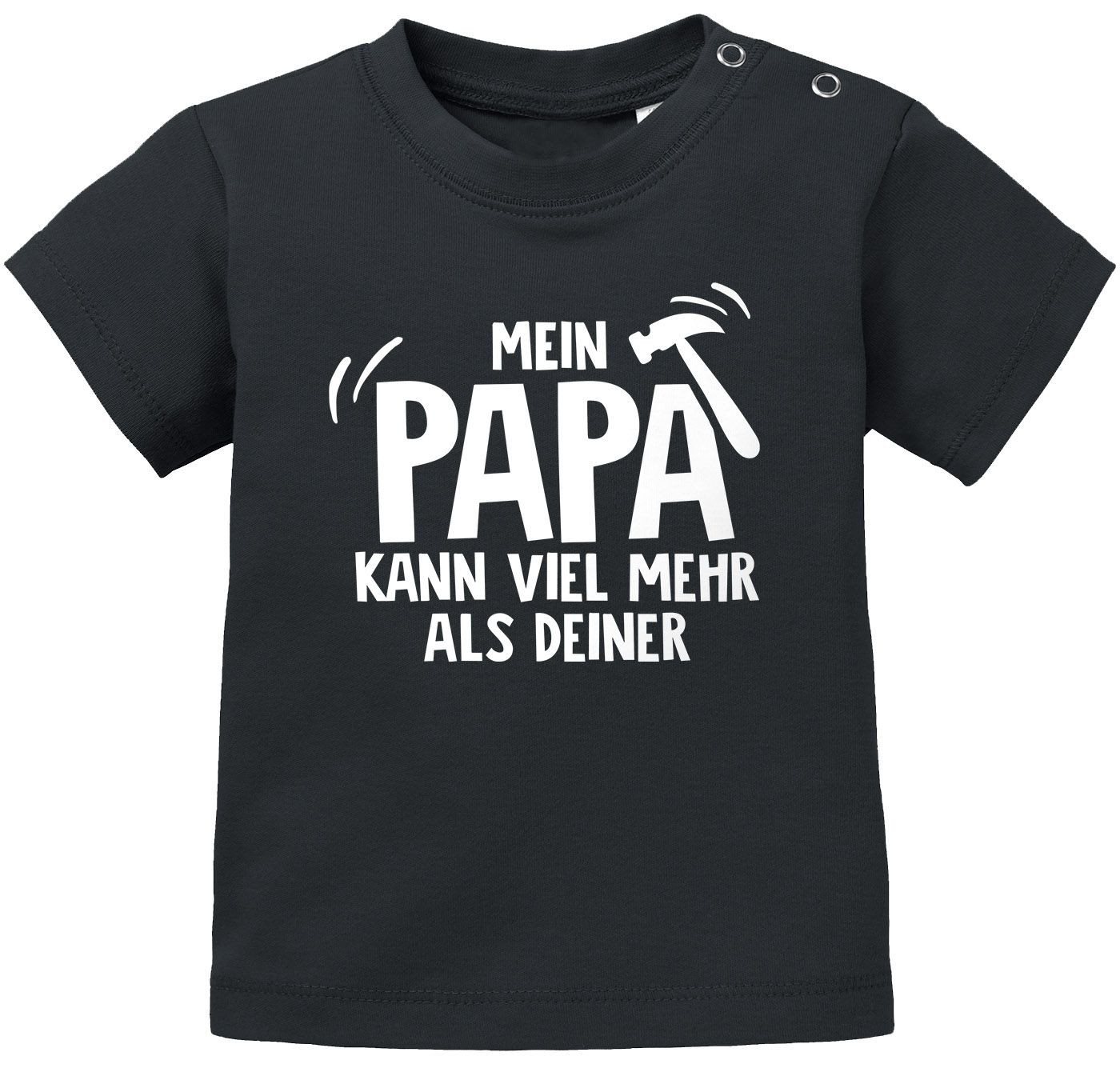 MoonWorks Print-Shirt Baby T-Shirt kurzarm Mein Papa kann viel mehr als deiner Jungen von MoonWorks