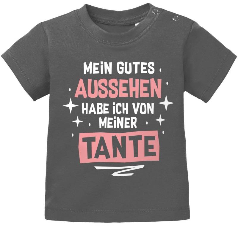 MoonWorks Print-Shirt Baby T-Shirt kurzarm Mein gutes Aussehen hab ich von meiner Tante / von MoonWorks