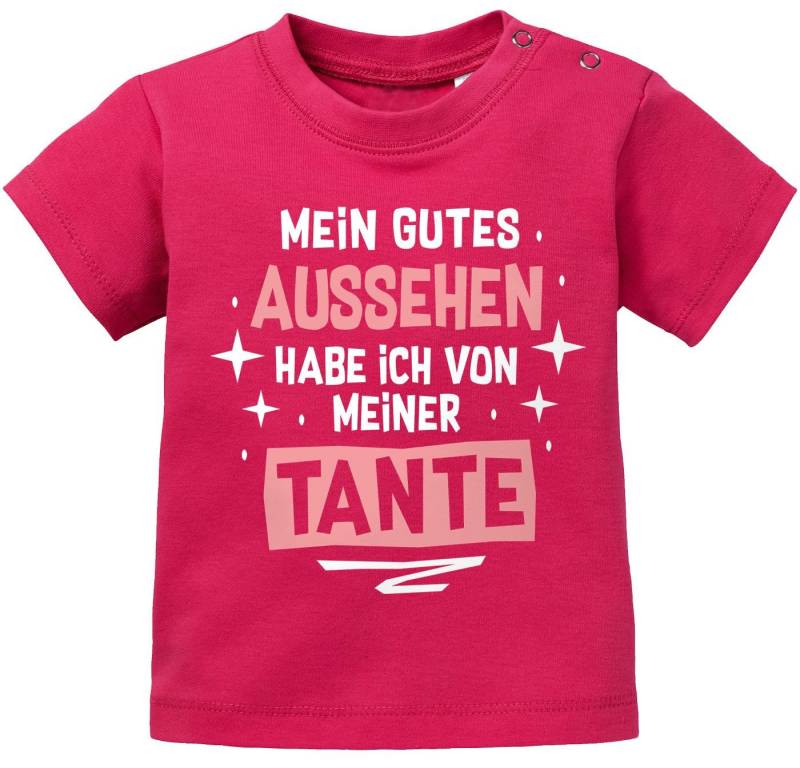 MoonWorks Print-Shirt Baby T-Shirt kurzarm Mein gutes Aussehen hab ich von meiner Tante / von MoonWorks