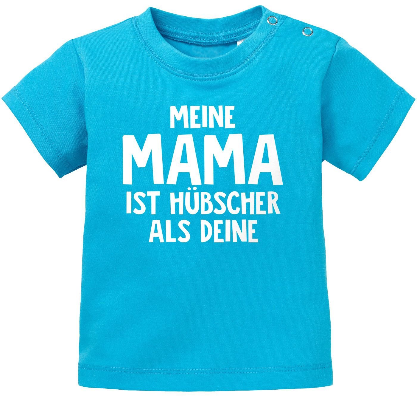 MoonWorks Print-Shirt Baby T-Shirt kurzarm Meine Mama ist hübscher als deine Jungen Mädchen von MoonWorks