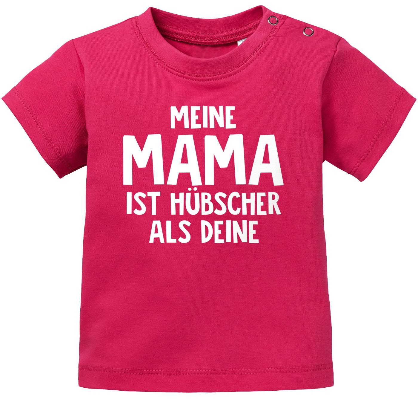 MoonWorks Print-Shirt Baby T-Shirt kurzarm Meine Mama ist hübscher als deine Jungen Mädchen von MoonWorks
